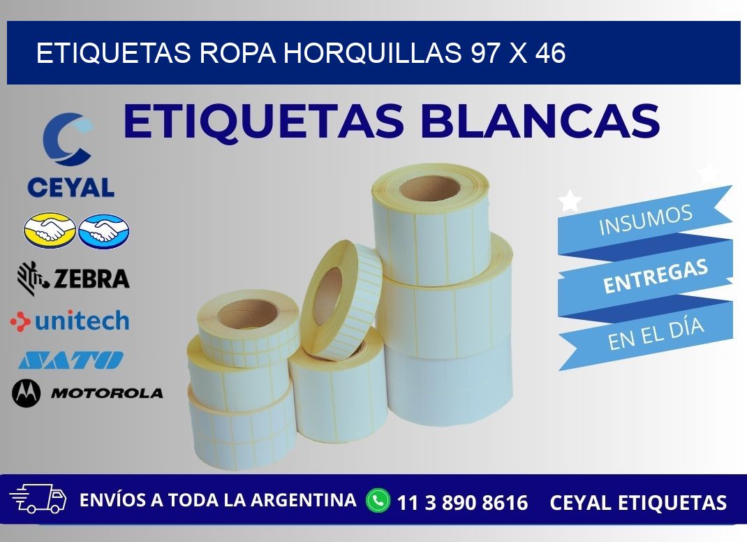 ETIQUETAS ROPA HORQUILLAS 97 x 46