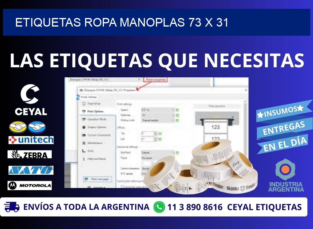 ETIQUETAS ROPA MANOPLAS 73 x 31