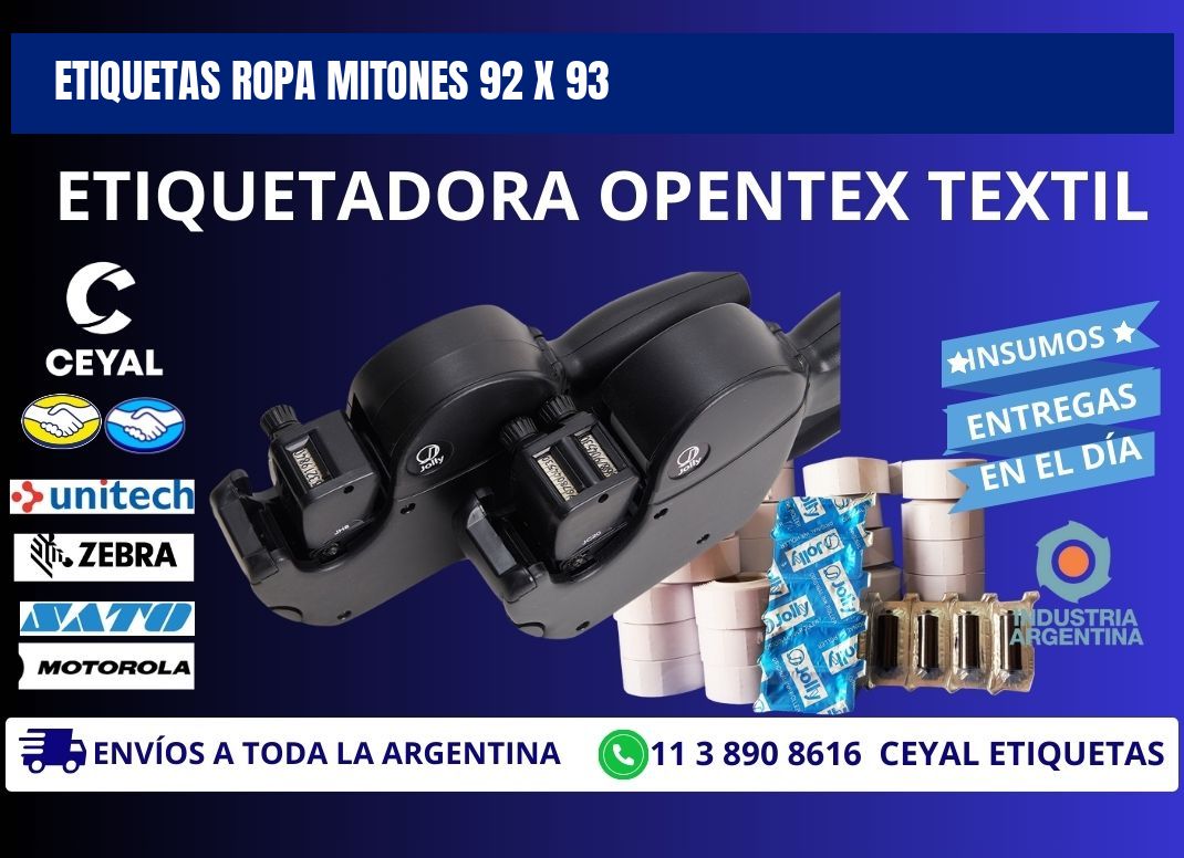 ETIQUETAS ROPA MITONES 92 x 93
