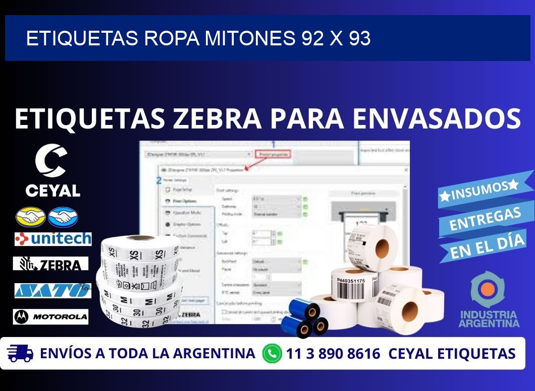 ETIQUETAS ROPA MITONES 92 x 93