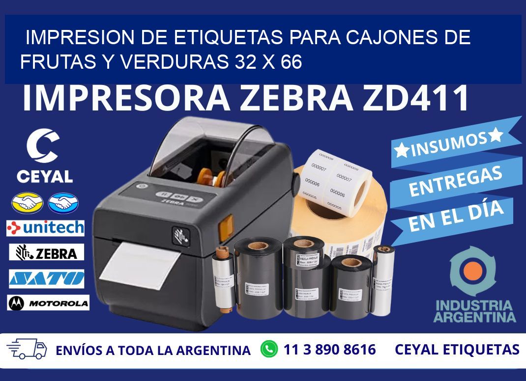 IMPRESION DE ETIQUETAS PARA CAJONES DE FRUTAS Y VERDURAS 32 x 66