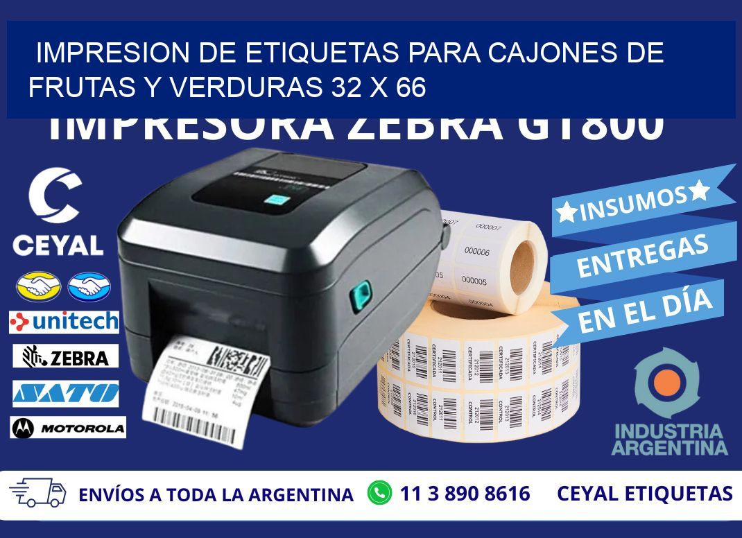 IMPRESION DE ETIQUETAS PARA CAJONES DE FRUTAS Y VERDURAS 32 x 66
