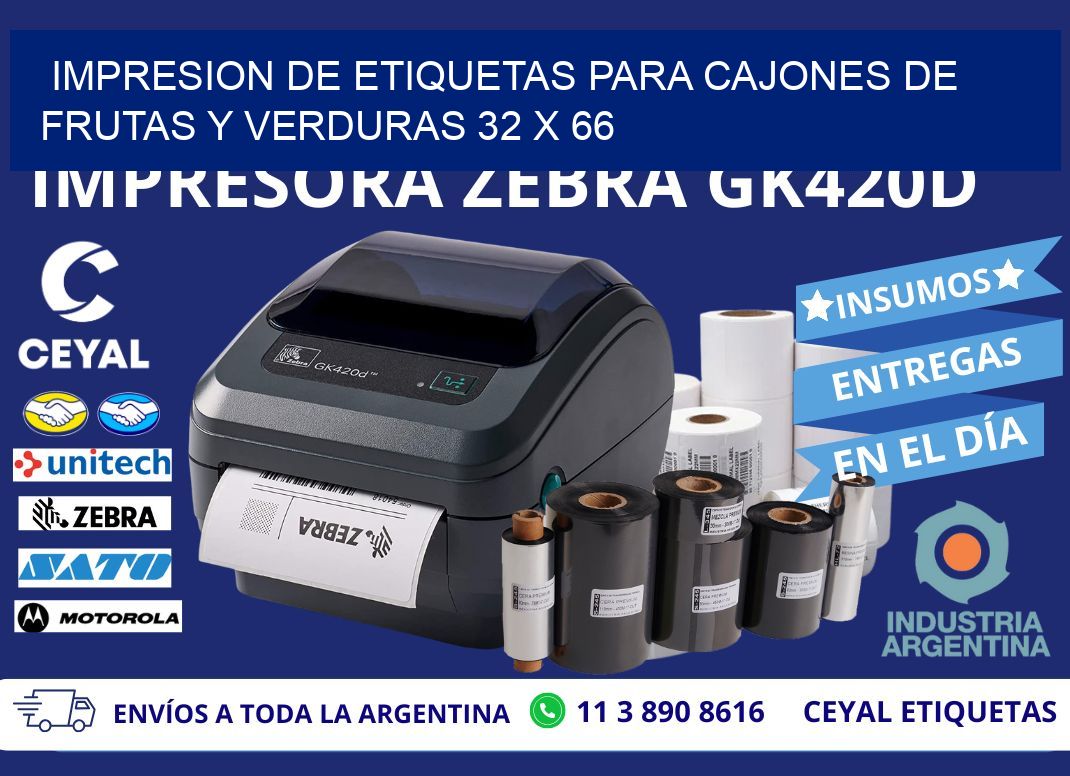 IMPRESION DE ETIQUETAS PARA CAJONES DE FRUTAS Y VERDURAS 32 x 66