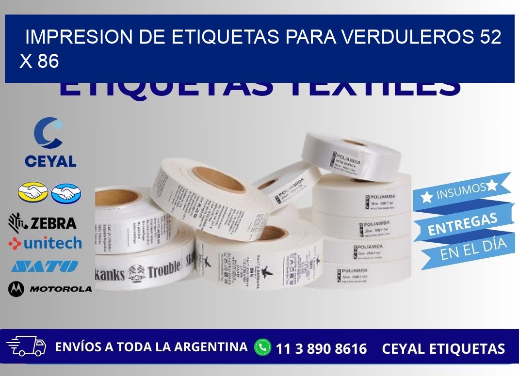 IMPRESION DE ETIQUETAS PARA VERDULEROS 52 x 86