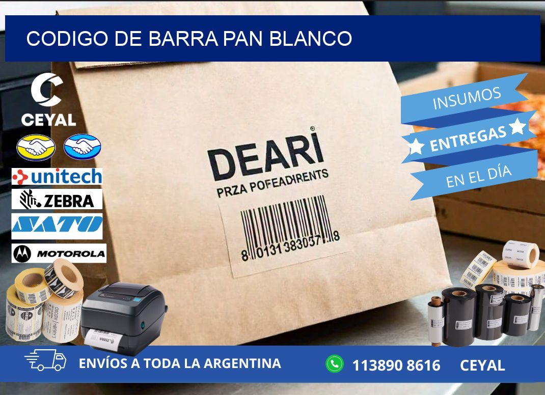 codigo de barra PAN BLANCO