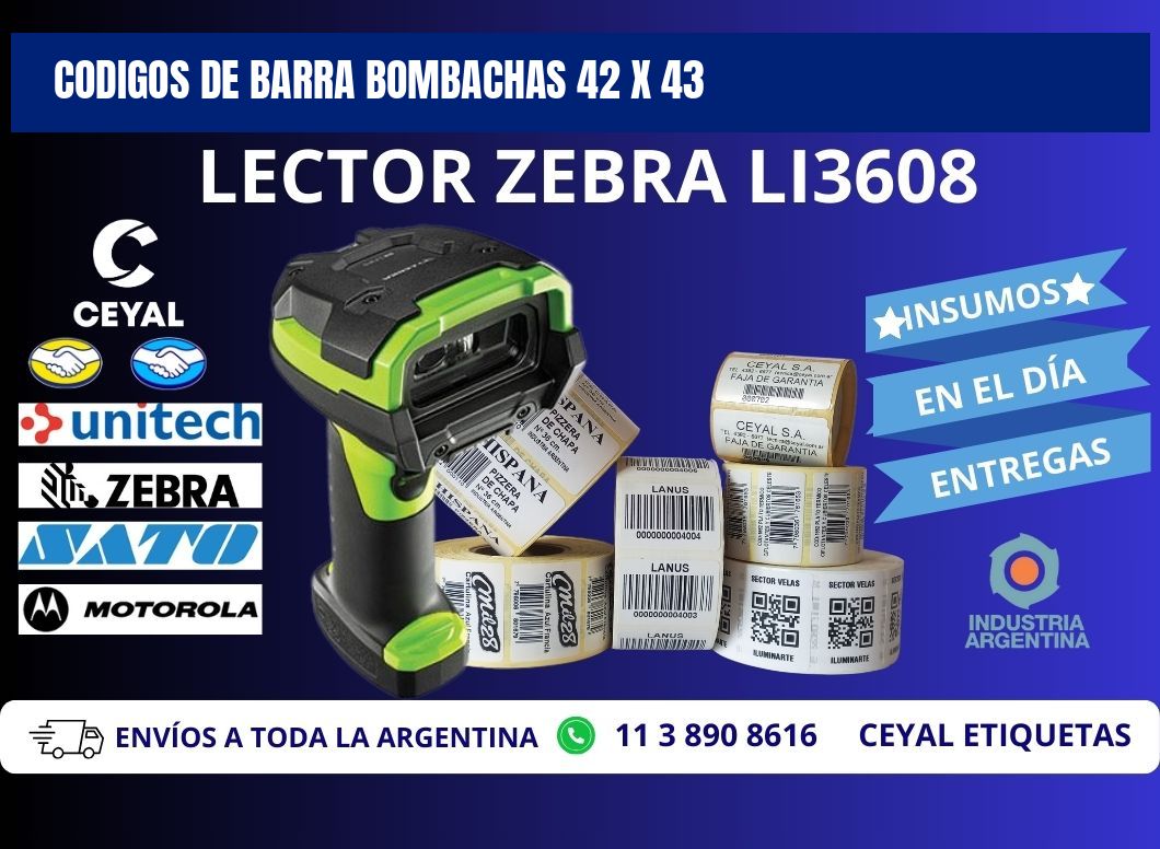 CODIGOS DE BARRA BOMBACHAS 42 x 43