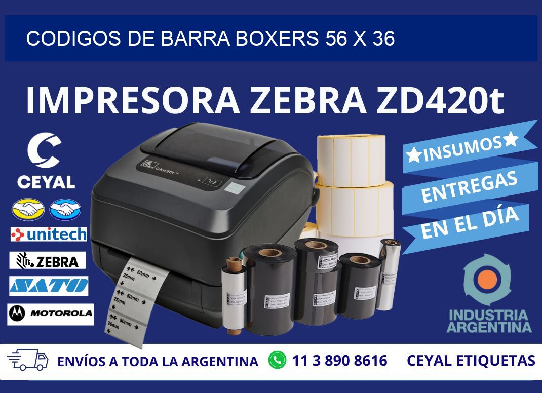 CODIGOS DE BARRA BOXERS 56 x 36