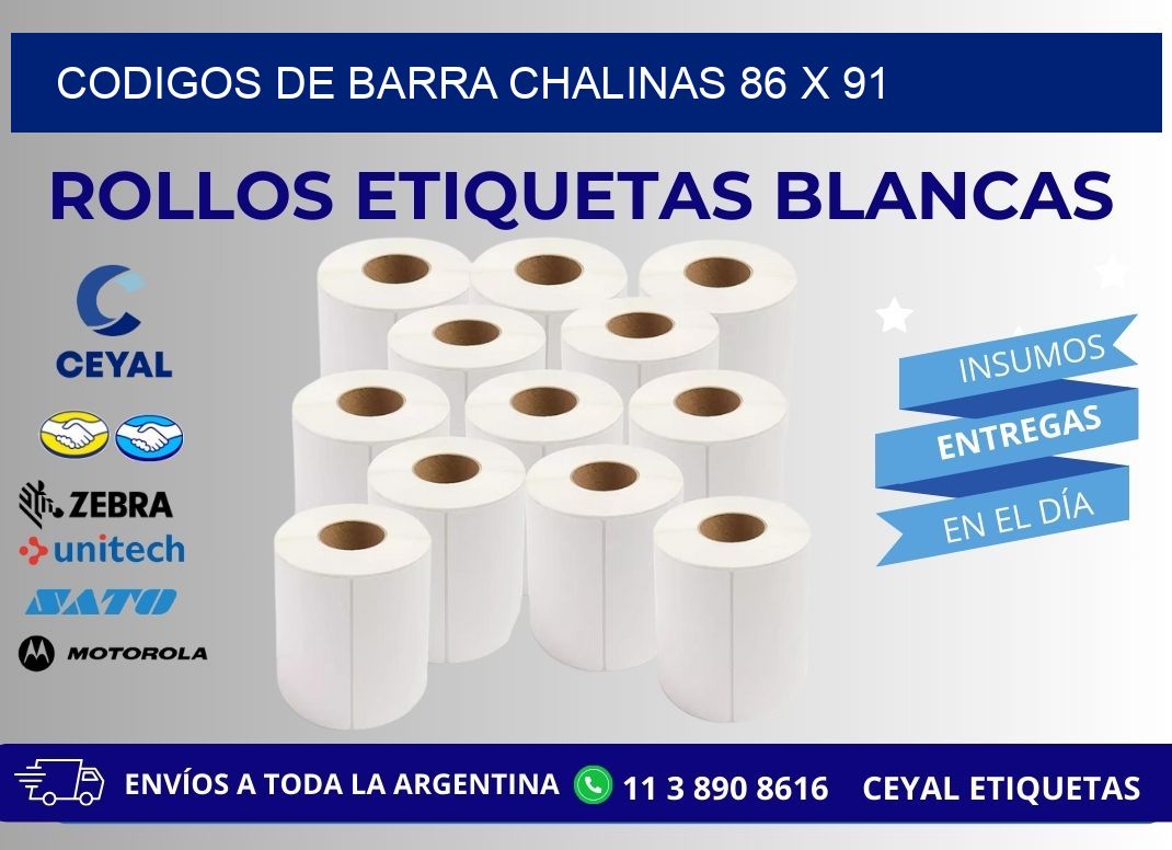 CODIGOS DE BARRA CHALINAS 86 x 91