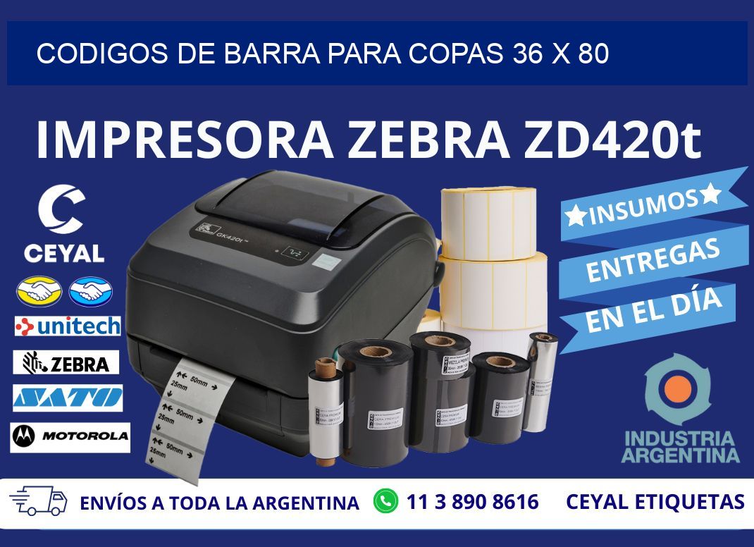 CODIGOS DE BARRA PARA COPAS 36 x 80