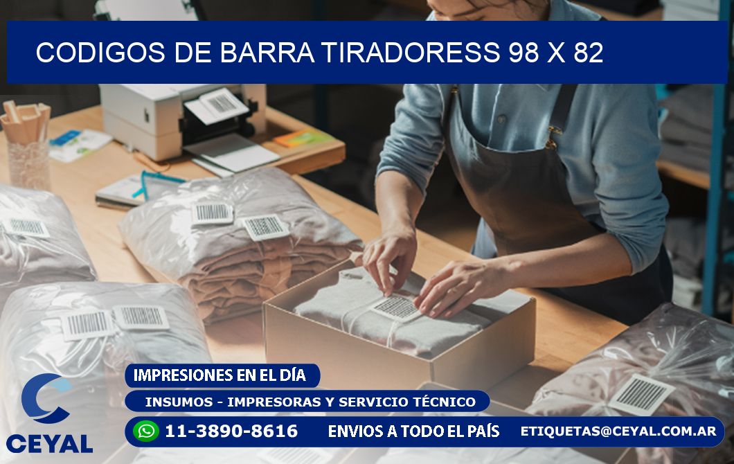 CODIGOS DE BARRA TIRADORESS 98 x 82