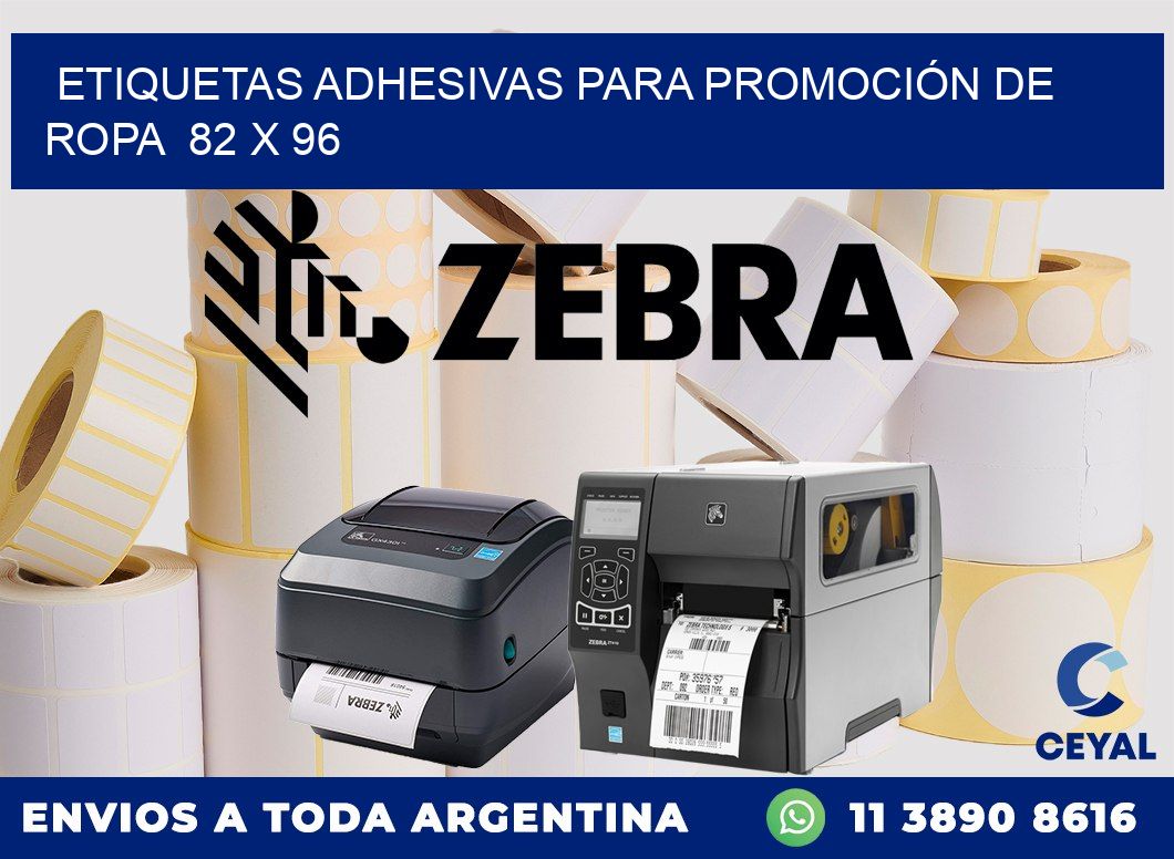 ETIQUETAS ADHESIVAS PARA PROMOCIÓN DE ROPA 82 x 96