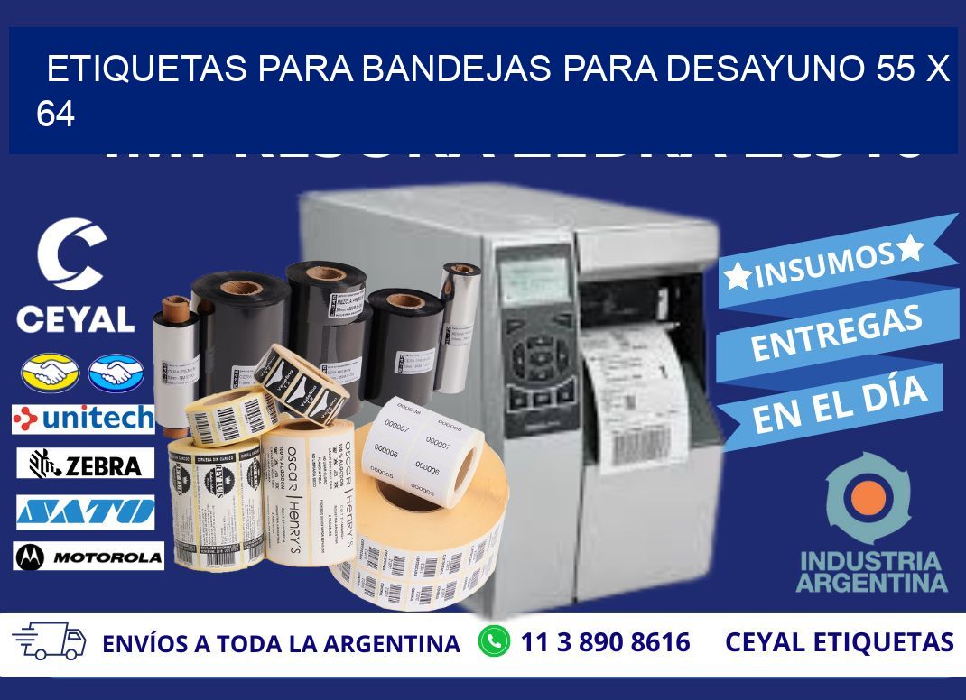 ETIQUETAS PARA BANDEJAS PARA DESAYUNO 55 x 64