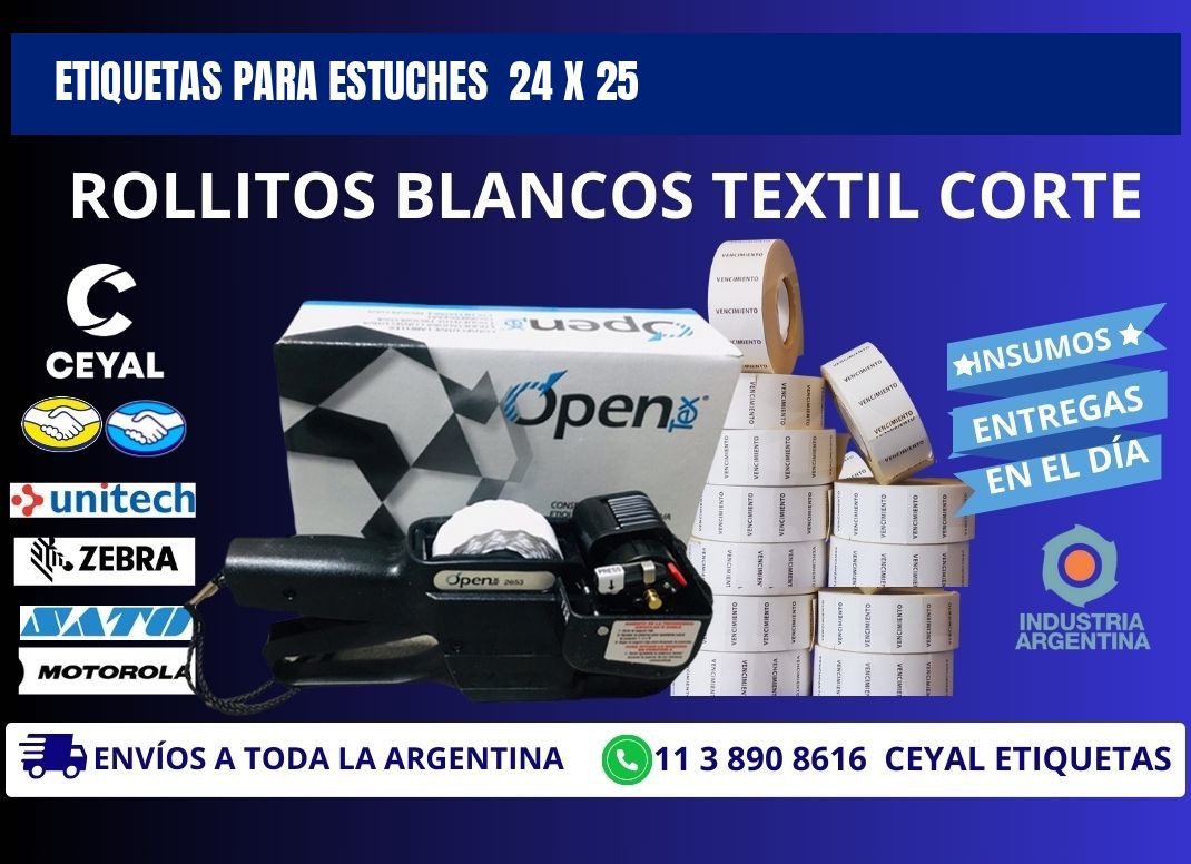 ETIQUETAS PARA ESTUCHES  24 x 25
