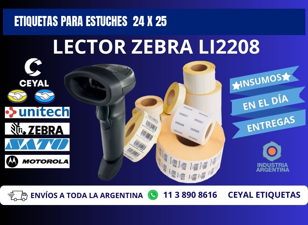 ETIQUETAS PARA ESTUCHES  24 x 25