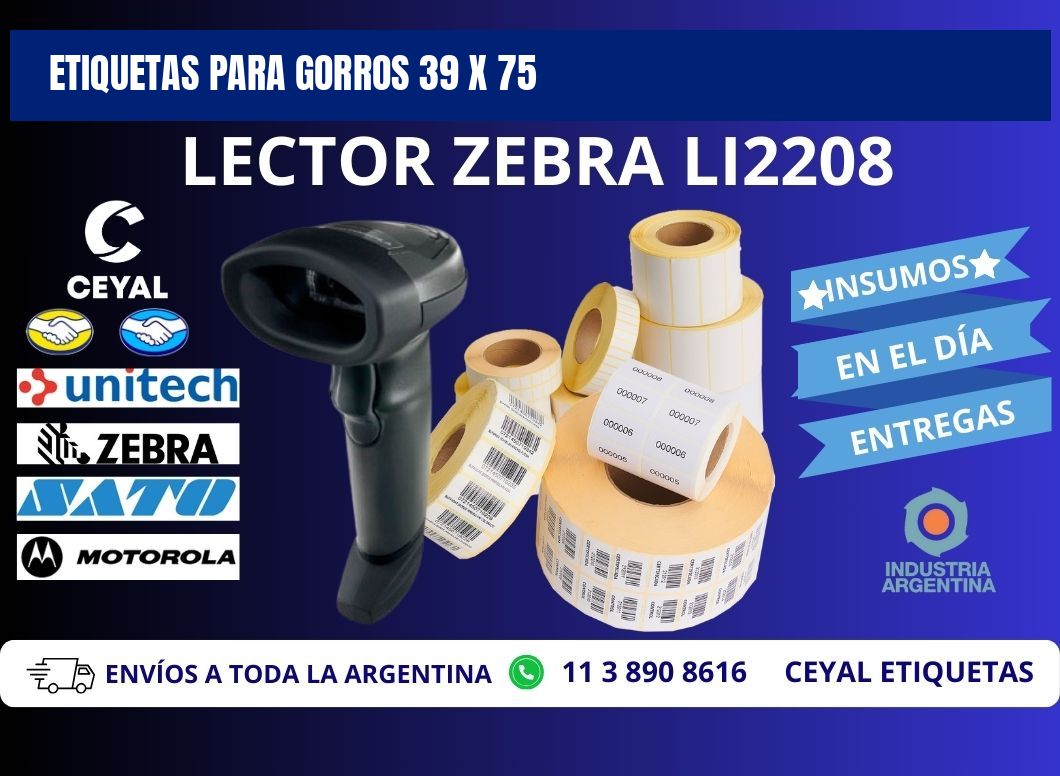 ETIQUETAS PARA GORROS 39 x 75