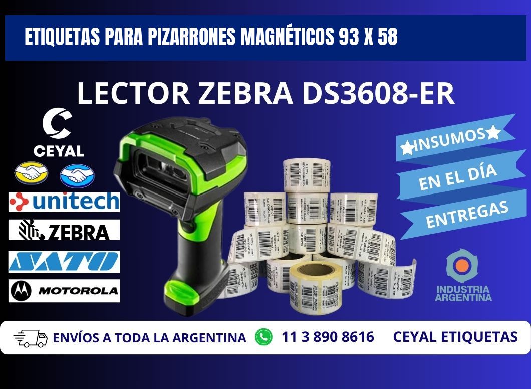 ETIQUETAS PARA PIZARRONES MAGNÉTICOS 93 x 58