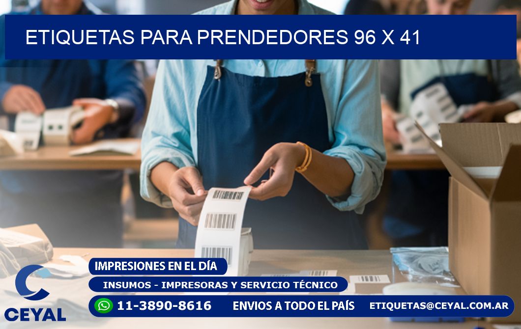 ETIQUETAS PARA PRENDEDORES 96 x 41