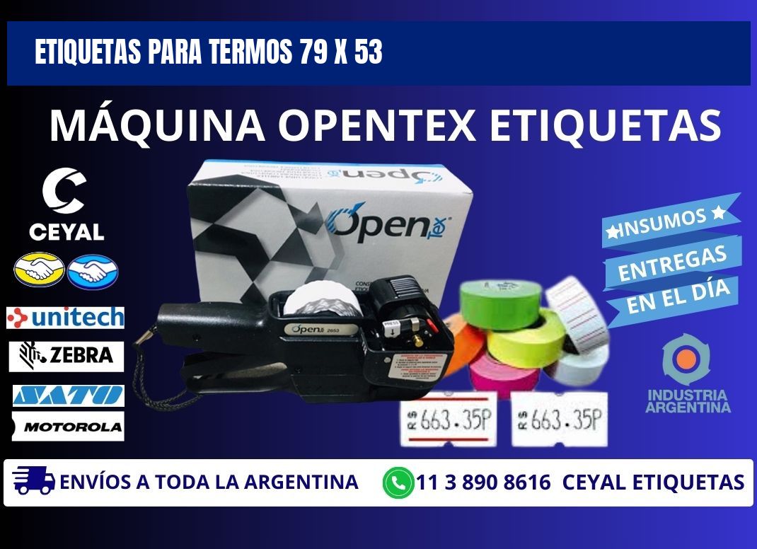 ETIQUETAS PARA TERMOS 79 x 53