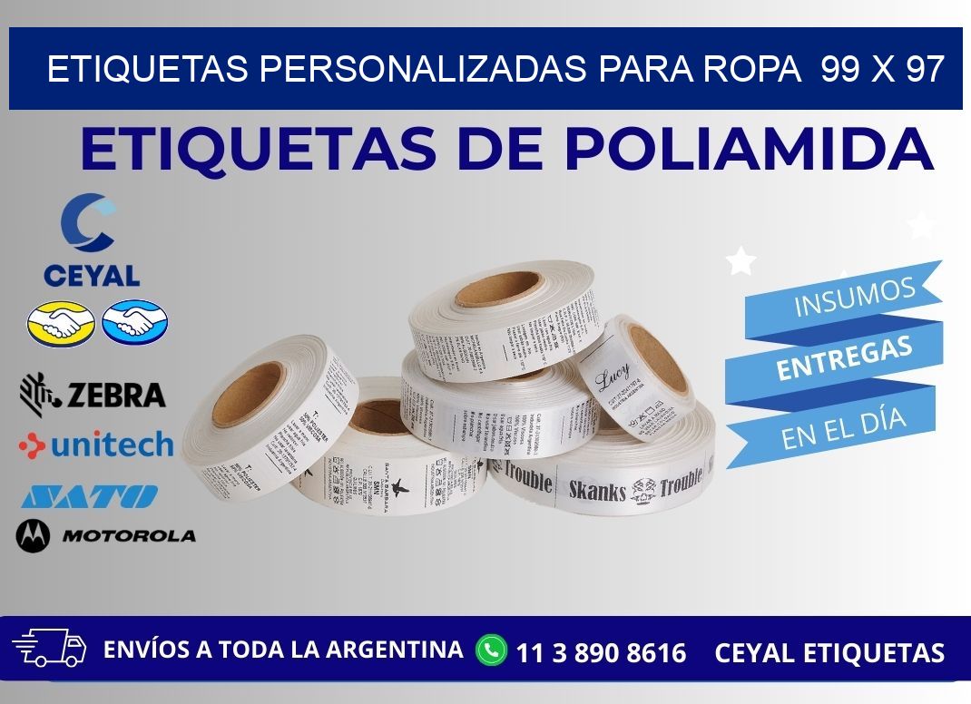 ETIQUETAS PERSONALIZADAS PARA ROPA 99 x 97