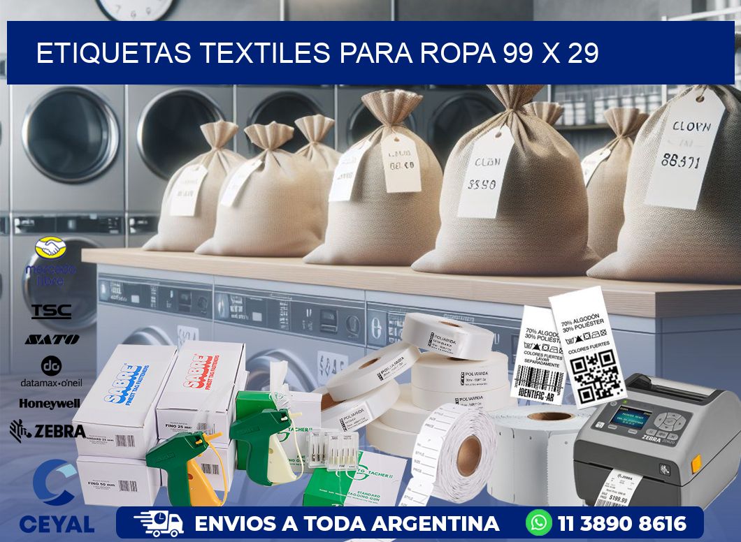 ETIQUETAS TEXTILES PARA ROPA 99 x 29