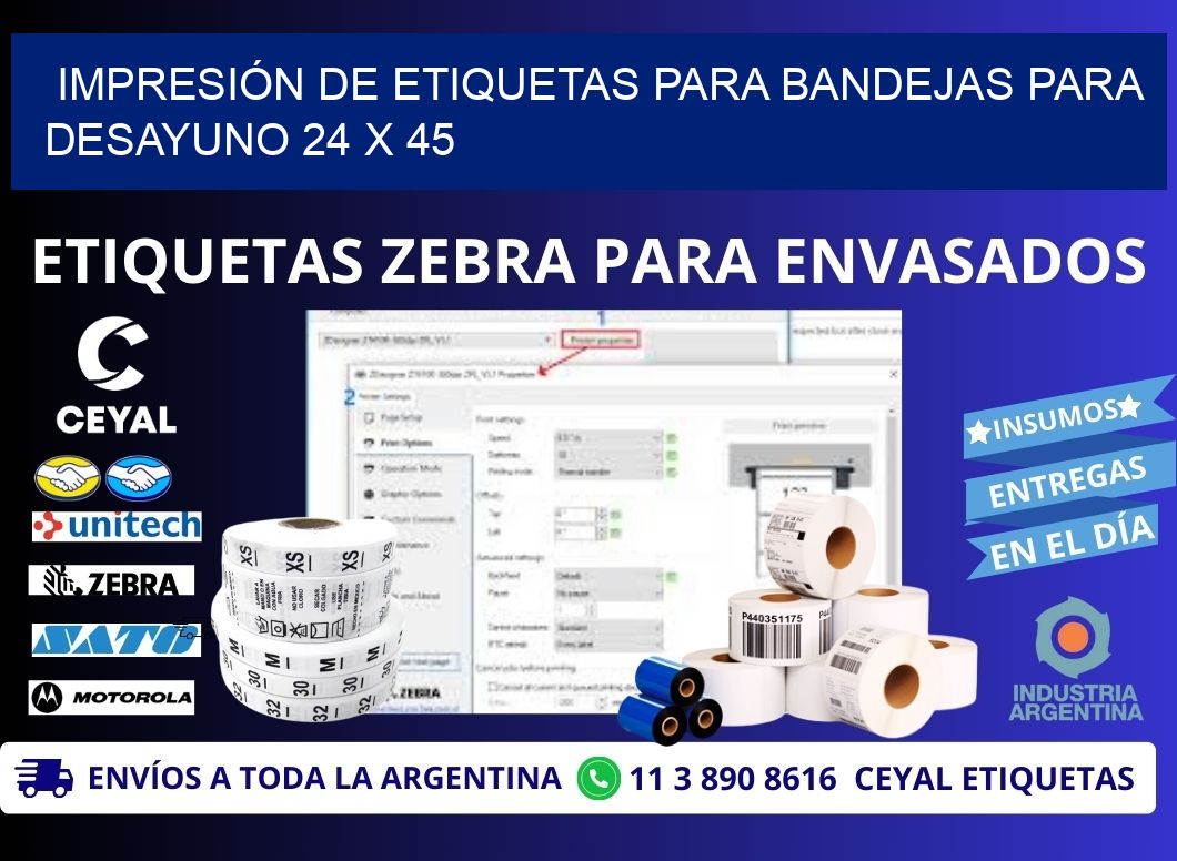 IMPRESIÓN DE ETIQUETAS PARA BANDEJAS PARA DESAYUNO 24 x 45