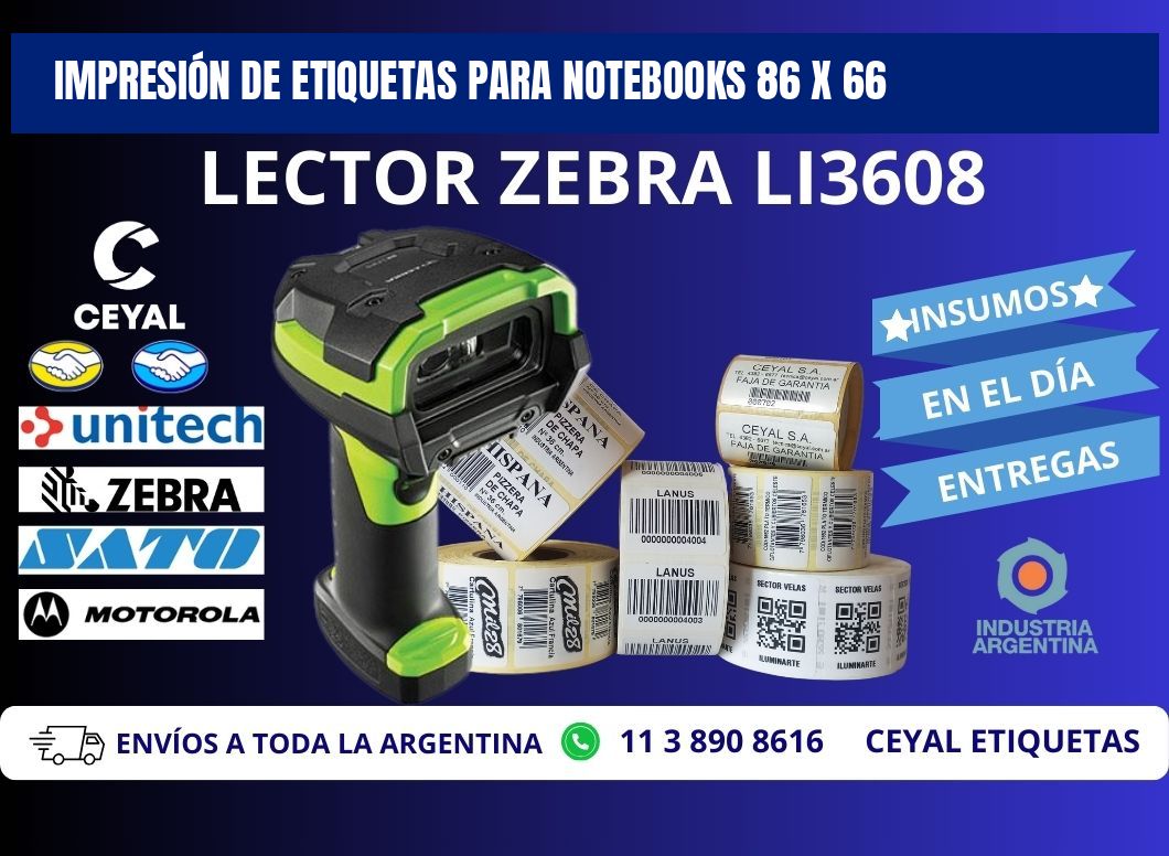 IMPRESIÓN DE ETIQUETAS PARA NOTEBOOKS 86 x 66
