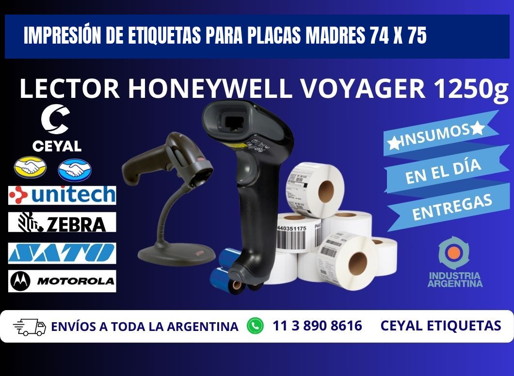 IMPRESIÓN DE ETIQUETAS PARA PLACAS MADRES 74 x 75