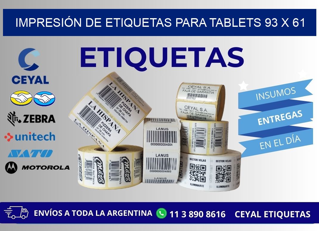 IMPRESIÓN DE ETIQUETAS PARA TABLETS 93 x 61