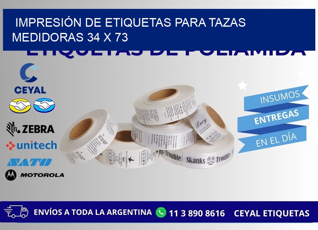 IMPRESIÓN DE ETIQUETAS PARA TAZAS MEDIDORAS 34 x 73