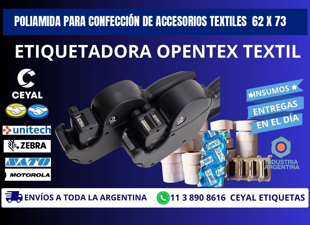 POLIAMIDA PARA CONFECCIÓN DE ACCESORIOS TEXTILES 62 x 73