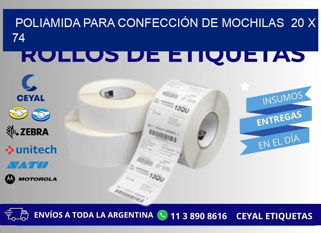 POLIAMIDA PARA CONFECCIÓN DE MOCHILAS 20 x 74