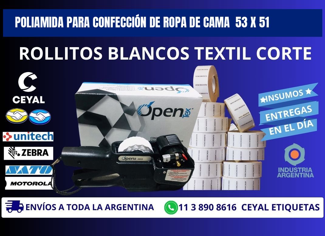 POLIAMIDA PARA CONFECCIÓN DE ROPA DE CAMA 53 x 51