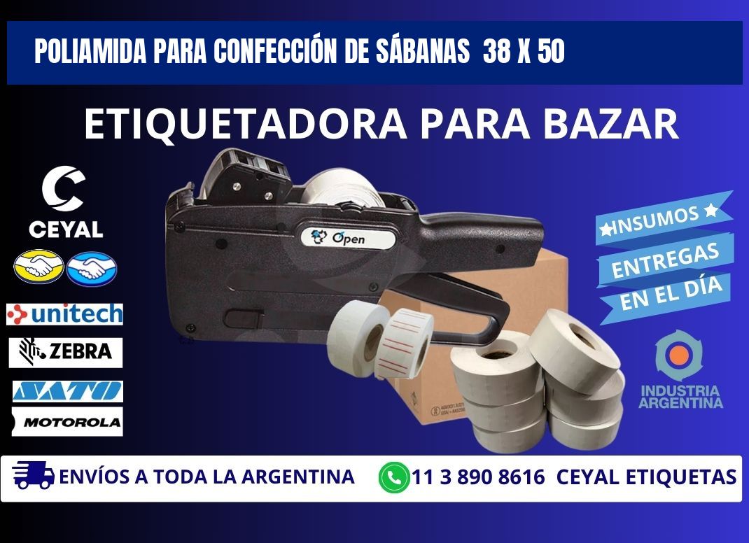 POLIAMIDA PARA CONFECCIÓN DE SÁBANAS 38 x 50