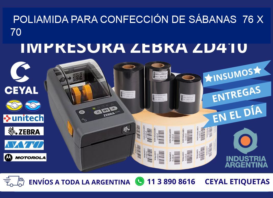 POLIAMIDA PARA CONFECCIÓN DE SÁBANAS 76 x 70