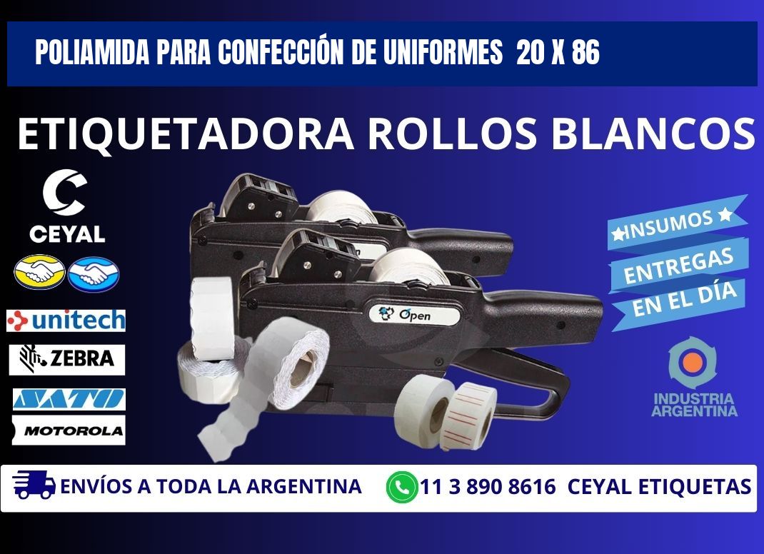 POLIAMIDA PARA CONFECCIÓN DE UNIFORMES 20 x 86