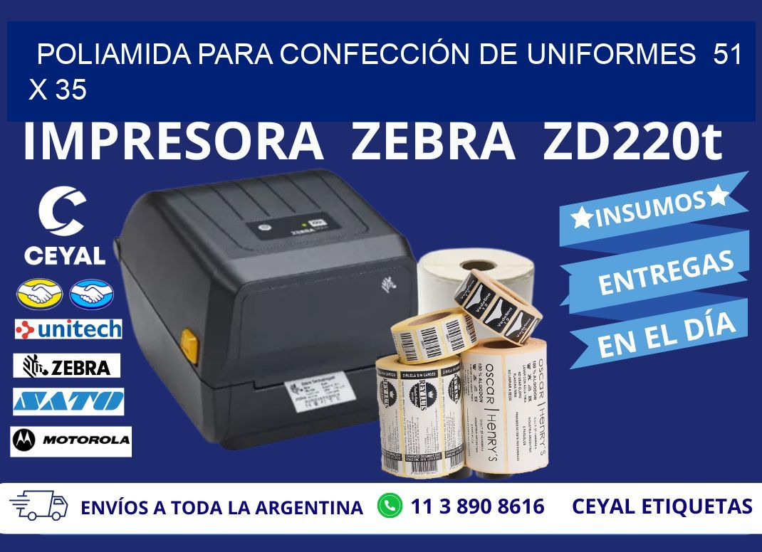 POLIAMIDA PARA CONFECCIÓN DE UNIFORMES 51 x 35