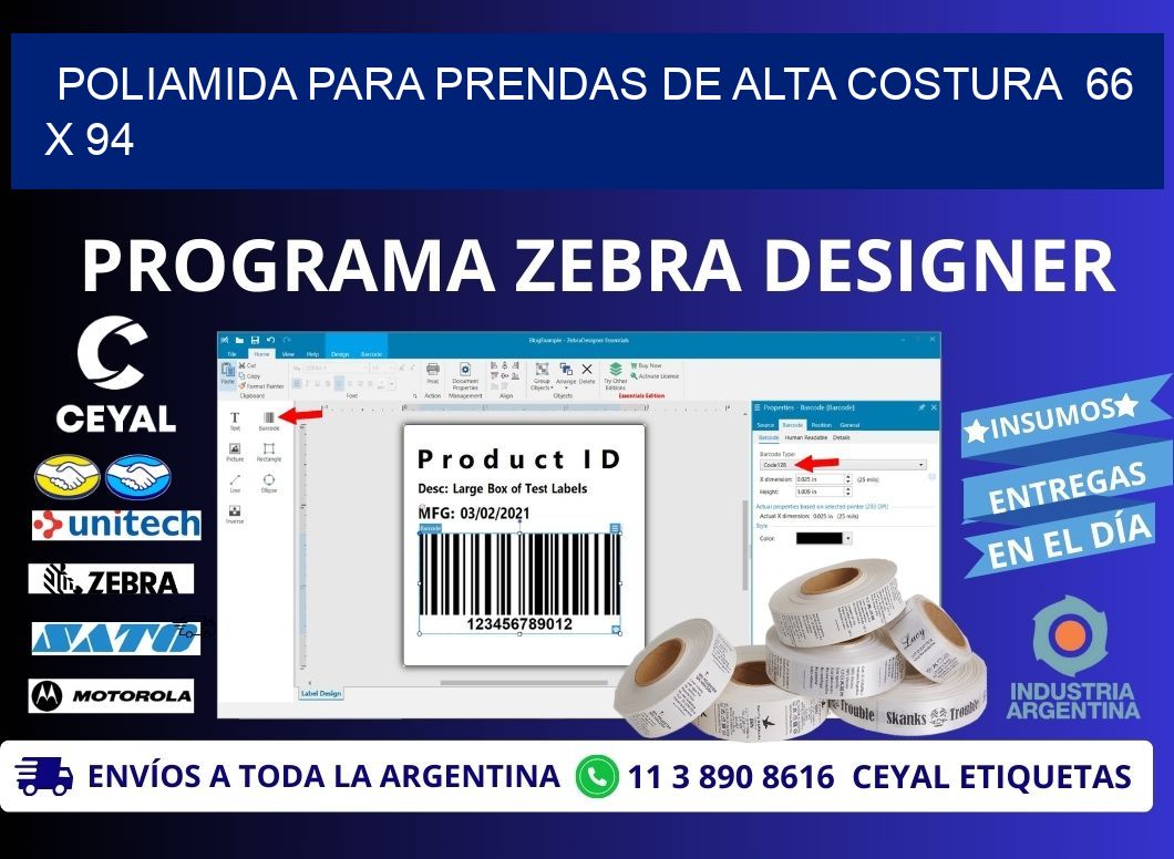POLIAMIDA PARA PRENDAS DE ALTA COSTURA 66 x 94