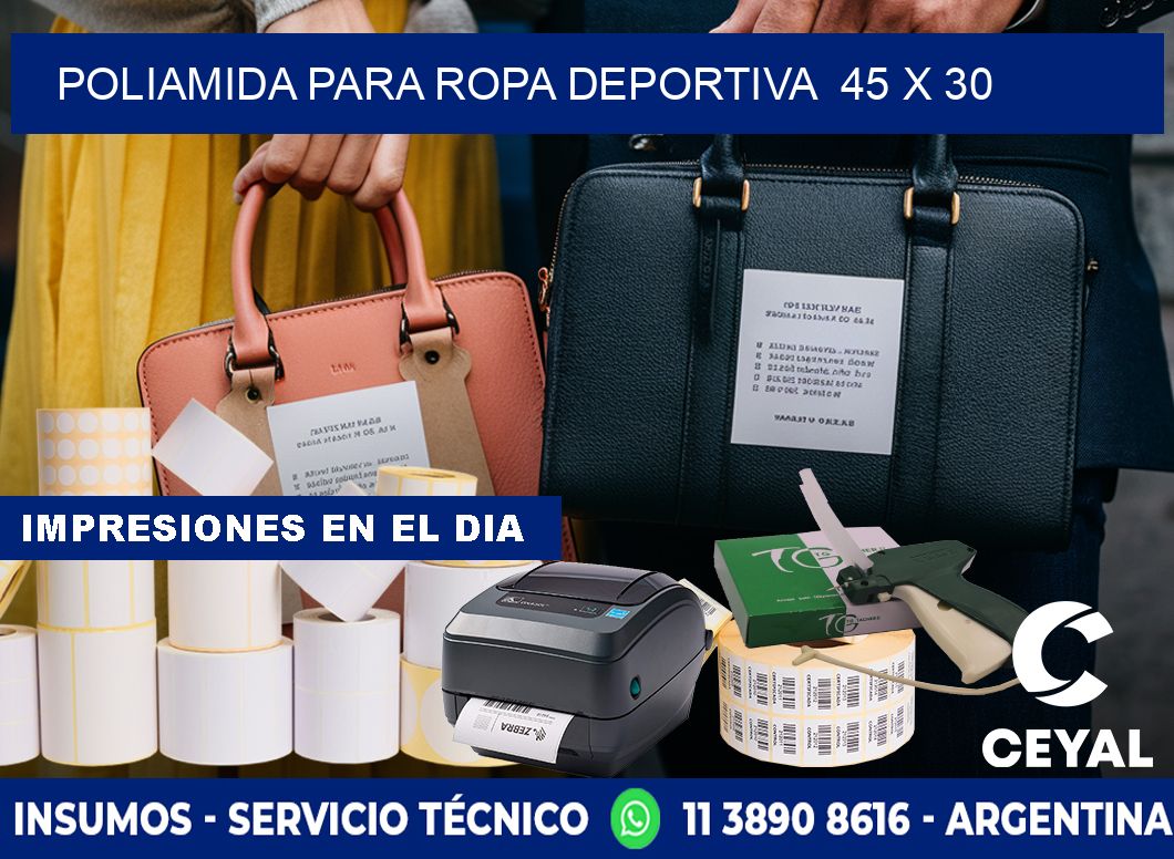 POLIAMIDA PARA ROPA DEPORTIVA 45 x 30