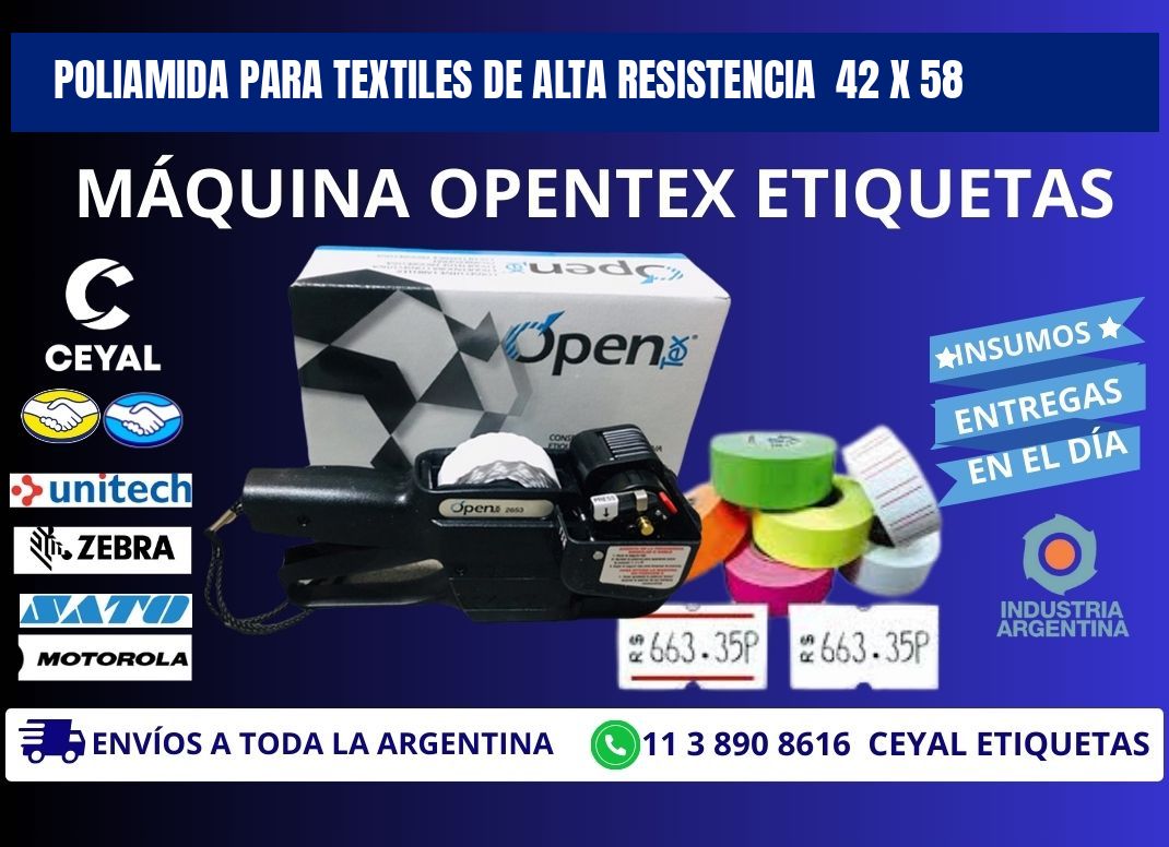 POLIAMIDA PARA TEXTILES DE ALTA RESISTENCIA 42 x 58