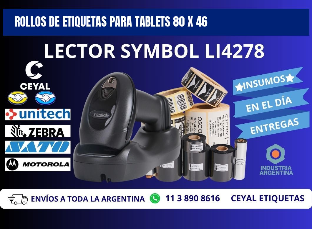 ROLLOS DE ETIQUETAS PARA TABLETS 80 x 46