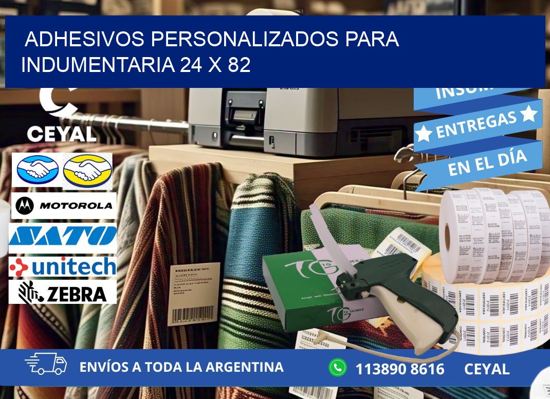 ADHESIVOS PERSONALIZADOS PARA INDUMENTARIA 24 x 82