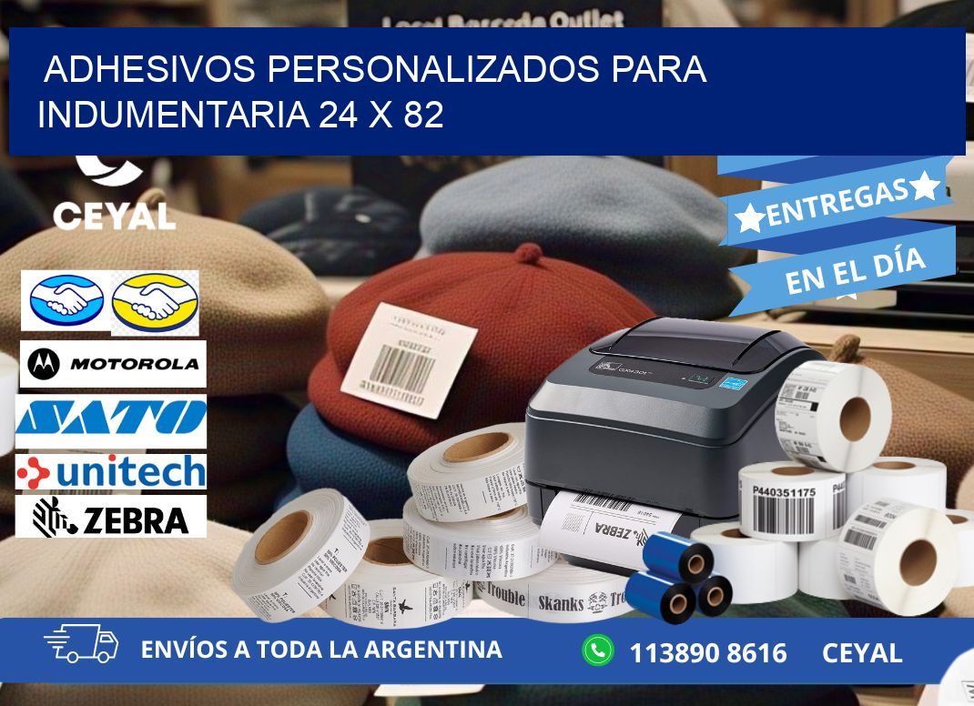 ADHESIVOS PERSONALIZADOS PARA INDUMENTARIA 24 x 82