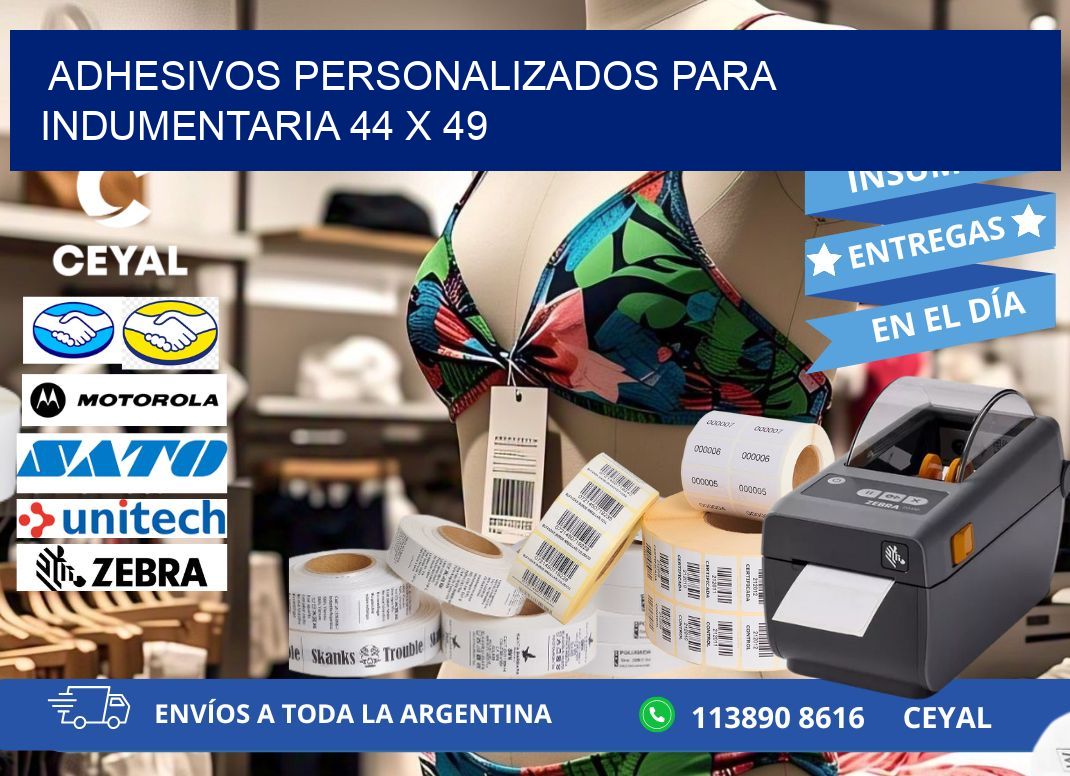 ADHESIVOS PERSONALIZADOS PARA INDUMENTARIA 44 x 49
