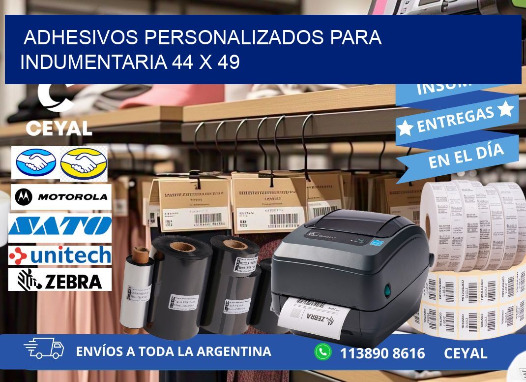 ADHESIVOS PERSONALIZADOS PARA INDUMENTARIA 44 x 49