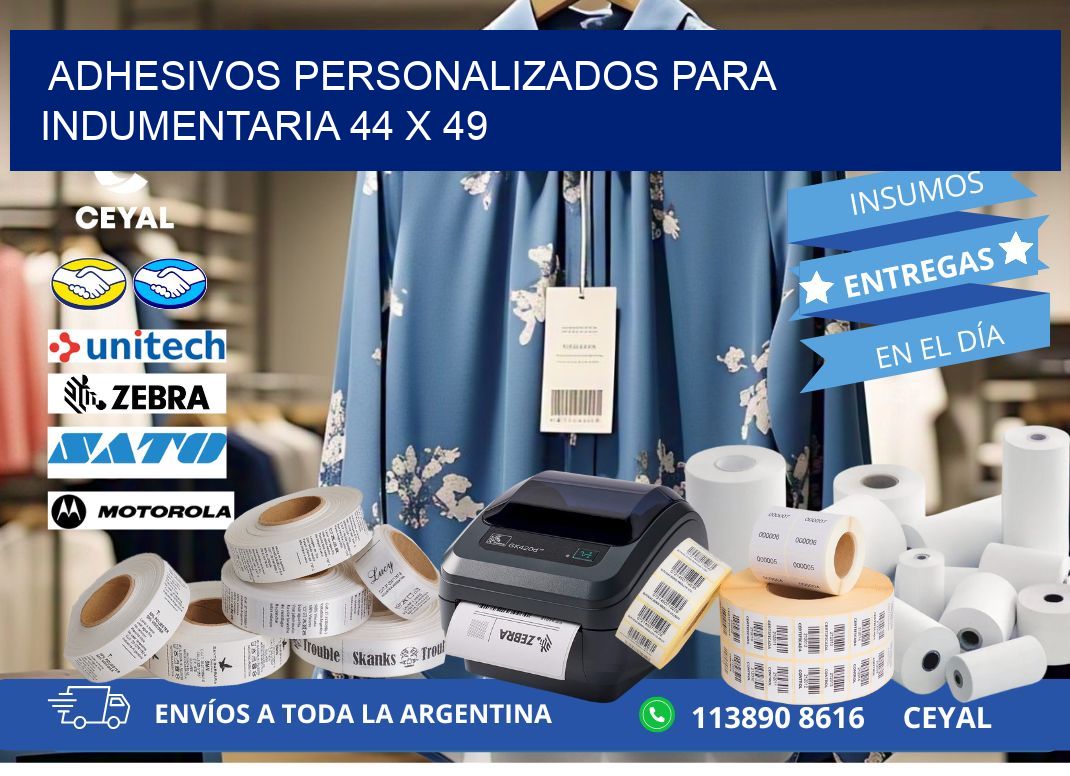 ADHESIVOS PERSONALIZADOS PARA INDUMENTARIA 44 x 49