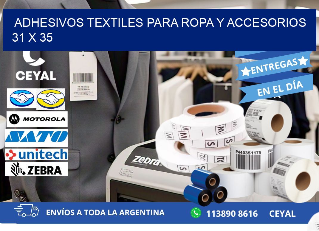 ADHESIVOS TEXTILES PARA ROPA Y ACCESORIOS 31 x 35