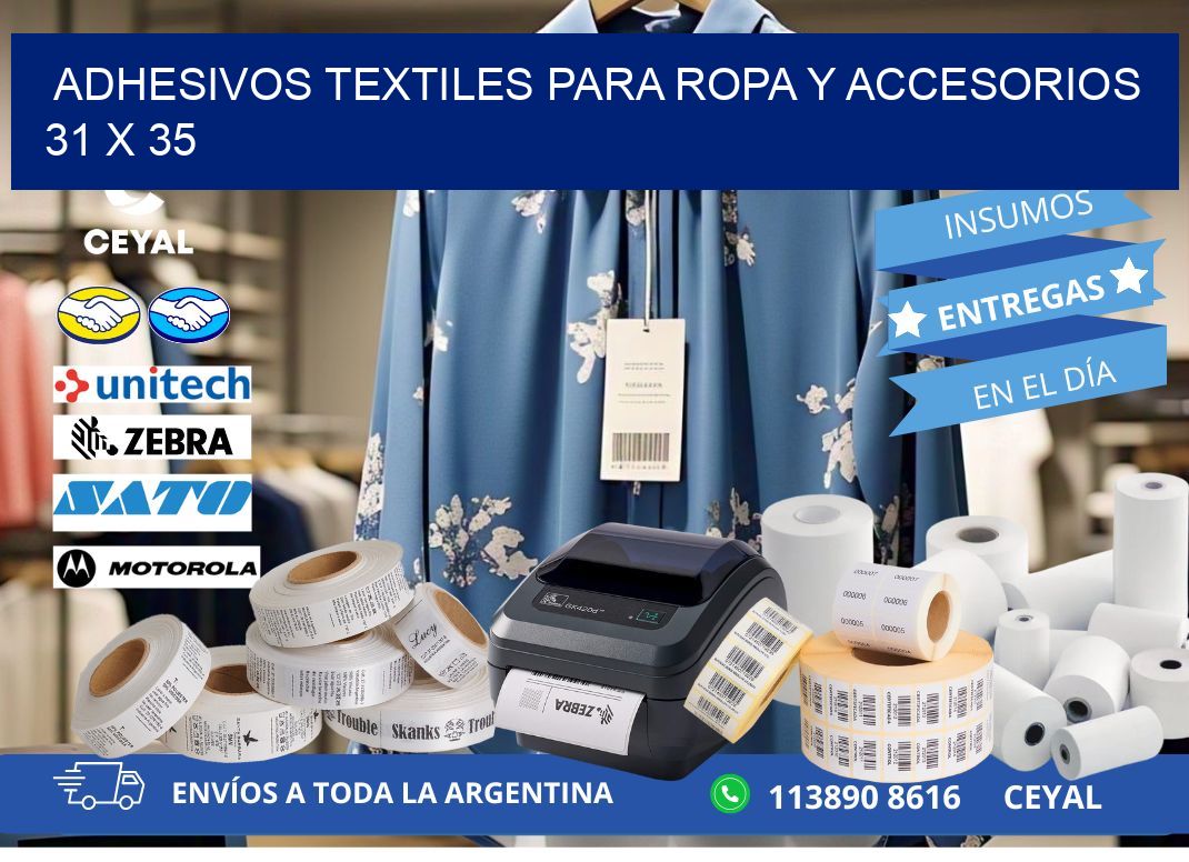 ADHESIVOS TEXTILES PARA ROPA Y ACCESORIOS 31 x 35