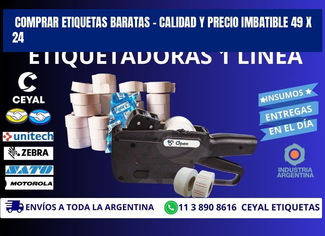 COMPRAR ETIQUETAS BARATAS – CALIDAD Y PRECIO IMBATIBLE 49 x 24
