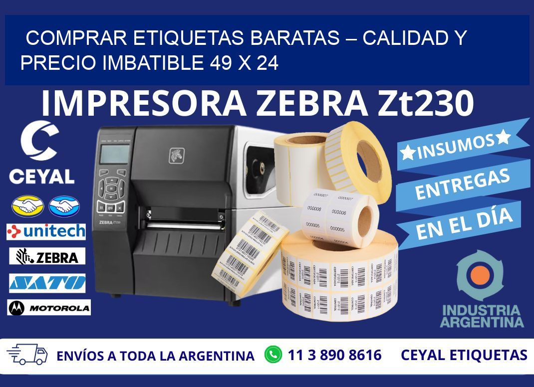 COMPRAR ETIQUETAS BARATAS – CALIDAD Y PRECIO IMBATIBLE 49 x 24