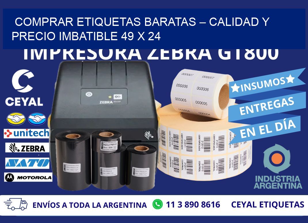 COMPRAR ETIQUETAS BARATAS – CALIDAD Y PRECIO IMBATIBLE 49 x 24